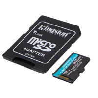 Карта пам'яті microSDXC (UHS-1 U3) Kingston Canvas Go! Plus 512Gb class 10 A2 V30 (R200MB/s, W-160MB/s) (adapter SD)  - фото № 3