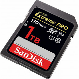 SDXC (UHS-1 U3) SanDisk Extreme PRO 1TB class 10 V30 (170Mb/s)