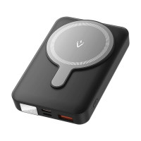 Зовнішній акумулятор Vention 10000mAh Magnetic Wireless Power Bank (USB-C + Lightning + USB-C + USB-A +Wireless) 22.5W Black LED Display Type (FHTB0)