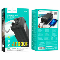 Зовнішній акумулятор HOCO J86B Electric 22.5W fully compatible power bank(60000mAh) Black (Цвет 7073) - фото № 6