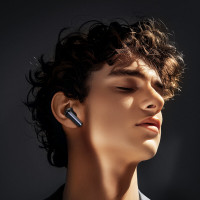 Бездротові навушники HOCO EQ23 Plus Duke Ⅱ true wireless ANC+ENC BT headset Black (Колір 7073) - фото № 5