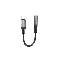 Перехідник BOROFONE BV24 Graceful digital audio converter cable iP to 3.5mm Metal Grey (Колір Metal Gray) - фото № 4