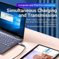 Адаптер Vention USB 3.0 Male to USB-C Female Adapter Gray Aluminum Alloy Type (CDPH0)  - фото № 5