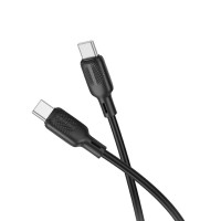 Кабель BOROFONE BX113 Lenny 60W silicone charging data cable C to C(L=2M) Black (Цвет 7073) - фото № 2