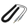 Аудiокабель HOCO UPA31 Cindy spring audio cable AUX 3m Black (7073)- № 4