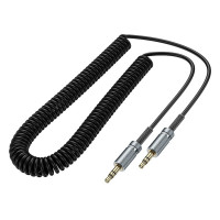 Аудiокабель HOCO UPA31 Cindy spring audio cable AUX 3m Black (Цвет 7073) - фото № 4