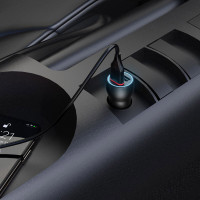 Автомобільний зарядний пристрій BOROFONE BZ9 Wise route dual port car charger Black (Цвет Черный) - фото № 4