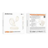 Бездротові навушники BOROFONE BW73 Lucky Open True Wireless BT headset Milky White (Колір Milky White) - фото № 6