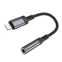Перехідник BOROFONE BV24 Graceful digital audio converter cable iP to 3.5mm Metal Grey (Колір Metal Gray) - фото № 3