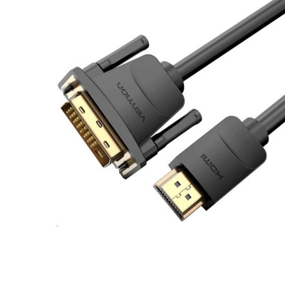 Кабель Vention HDMI to DVI Cable 3M Black (ABFBI) - зображення 3