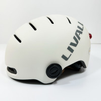 Захисний шолом Livall L23 (L) Ivory White (58-62см), сигнал поворотів та стопів, додаток, зйомний візор (пульт BR80 в комплекті не іде) (Колір Ivory White) - фото № 5