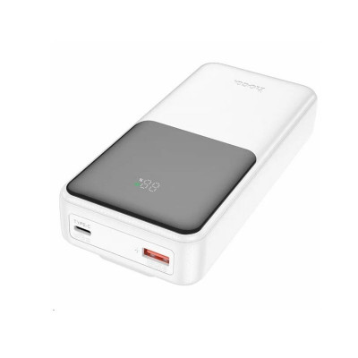 Зовнішній акумулятор HOCO J119A Sharp charger 22.5W+PD20 fully compatible power bank with digital display and cable(20000mAh) White - изображение 2