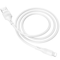 Кабель BOROFONE BX43 USB to iP 2.4A, 1m, PVC, PVC connectors, White (Цвет 7068) - фото № 4