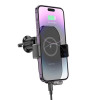 Тримач для мобільного з БЗП BOROFONE BH205 Rusher infrared wireless fast charging car holder(air outlet) Black - зображення 6