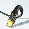 Кабель Essager Interstellar Transparent Design USB Charging Cable Type C to Type C 100W 2m black (EXCTT1-XJA01-P) - зображення 2