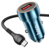 Автомобільний зарядний пристрій HOCO Z46 Blue shield single port QC3.0 18W (Micro) Sapphire Blue (Sapphire Blue)- № 2
