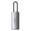 USB-хаб Baseus Metal Gleam Series 4-in-1 Multifunctional Type-C HUB Docking Station Gray（Type-C to HDMI*1+USB3.0*1+USB2.0*1+PD*1） (Gray)- № 4