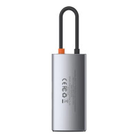 USB-хаб Baseus Metal Gleam Series 4-in-1 Multifunctional Type-C HUB Docking Station Gray（Type-C to HDMI*1+USB3.0*1+USB2.0*1+PD*1） (Колір Gray) - фото № 4