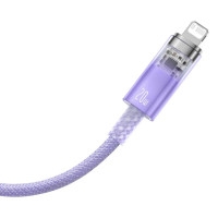 Кабель Baseus Explorer Series Fast Charging Cable with Smart Temperature Control Type-C to iP 20W 1m Purple (Колір Фиолетовый) - фото № 3