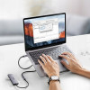 Кабель-подовжувач UGREEN US372 USB-C Male to USB-C Female Gen2 Alu Case Braided Extension Cable 1m (Space Gray)(UGR-30205) (Черный)- № 5