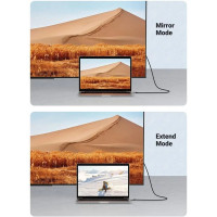 Кабель UGREEN MM142 USB-C to HDMI Male to Male Cable Aluminum Shell 1.5m (Gray Black)(UGR-50570) (Колір Black) - фото № 4