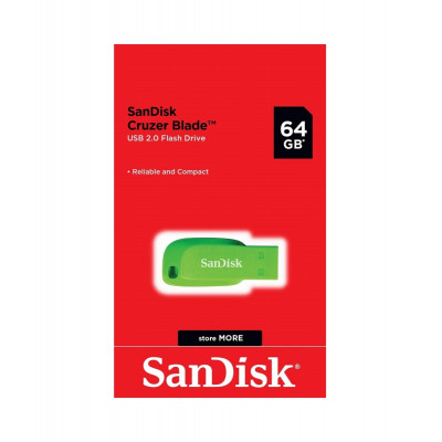 Flash SanDisk USB 2.0 Cruzer Blade 64Gb Green (SDCZ50C-064G-B35GE) - изображение 2