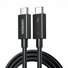 Кабель UGREEN US501 USB-C to USB-C Thunderbolt 4 Cable 0.8m (Black) (UGR-30389)