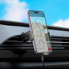 Тримач для мобільного з БЗП BOROFONE BH205 Rusher infrared wireless fast charging car holder(air outlet) Black - изображение 7