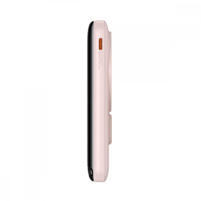 Зовнішній акумулятор Baseus Magnetic Bracket Wireless Fast Charge Power Bank 10000mAh 20W Pink (With cable Type-C to Type-C 60W（20V/3A) - изображение 4