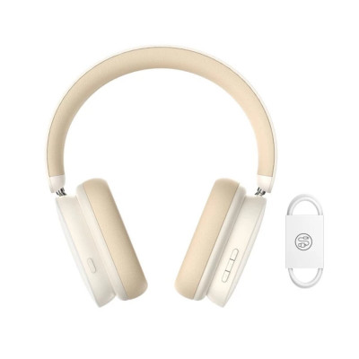 Навушники Baseus Bowie H1 Noise-Cancelling Wireless Headphones Rice White - зображення 5
