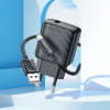 Мережевий зарядний пристрій HOCO CS21A Rich single port QC3.0 charger set(Micro)(EU) Black (7073)- № 7