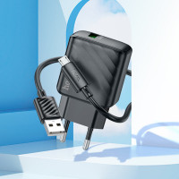 Мережевий зарядний пристрій HOCO CS21A Rich single port QC3.0 charger set(Micro)(EU) Black (Цвет 7073) - фото № 7