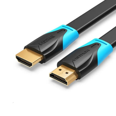 Кабель Vention Flat HDMI v2.0 Cable Плоский 1M Black (VAA-B02-L100) - изображение 1