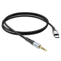 Аудiокабель HOCO UPA22 Type-C silicone digital audio conversion cable Black (Цвет 7073) - фото № 3