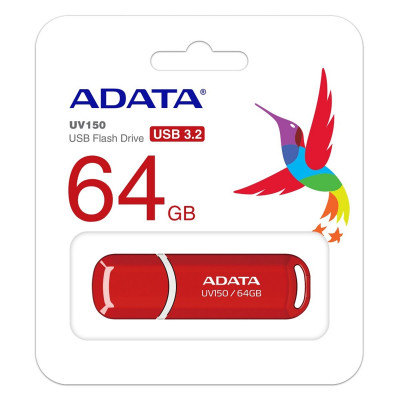 Flash A-DATA USB 3.0 AUV 150 64Gb Red (AUV150-64G-RRD) - зображення 3