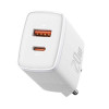 Мережевий зарядний пристрій Baseus Compact Quick Charger U+C 20W EU White - зображення 2