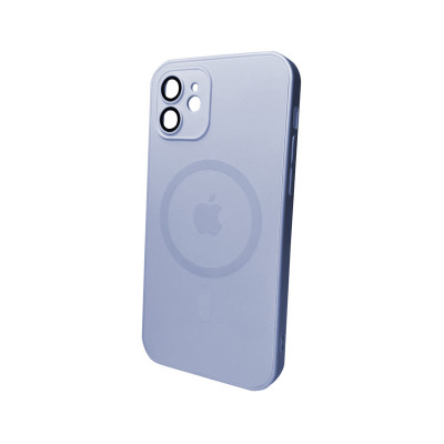Чохол для смартфона AG Glass Matt Frame Color MagSafe Logo for Apple iPhone 12 Sierra Blue - зображення 1
