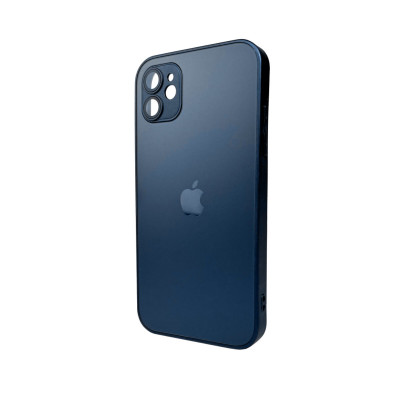 Чохол для смартфона AG Glass Matt Frame Color MagSafe Logo for Apple iPhone 11 Navy Blue - зображення 1