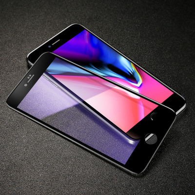 Захисне скло Baseus 0.3mm Tempered Glass All Screen Arc Surface Black for iP7/8+ - зображення 8