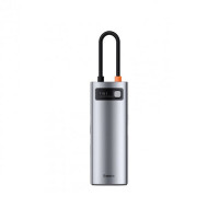 USB-хаб Baseus Metal Gleam Series 7-in-1 Multifunctional Type-C HUB Docking Station Gray（Type-C to HDMI*1+USB3.0*2+USB-C*1+PD*1+SD/TF*1) (Цвет Gray) - фото № 3