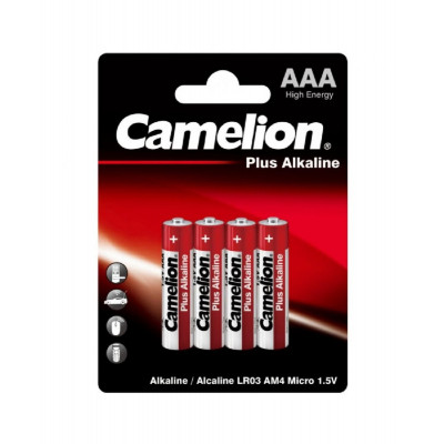 Батарейка CAMELION Plus ALKALINE AAA/LR03 BP4 4шт (C-11000403) (4260033150042) - зображення 1