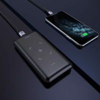 Зовнішній акумулятор HOCO J50 Surf wireless charging mobile power bank(10000mAh) Black (Колір Черный) - фото № 4