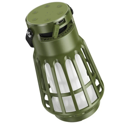Портативна колонка HOCO BS61 Wild fun outdoor camping light BT speaker Olive Green - зображення 2
