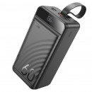 Зовнішній акумулятор HOCO J123C Element 22.5W+PD20W fully compatible power bank with digital display(60000mAh) Black