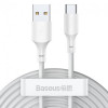 Кабель Baseus Simple Wisdom Data Cable Kit USB to Type-C 5A (2PCS/Set）1.5m White (Белый)- № 2