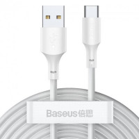 Кабель Baseus Simple Wisdom Data Cable Kit USB to Type-C 5A (2PCS/Set）1.5m White (Цвет Белый) - фото № 2