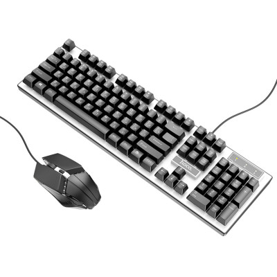 Миша + клавіатура HOCO GM18 Luminous gaming keyboard and mouse set Black - изображение 5