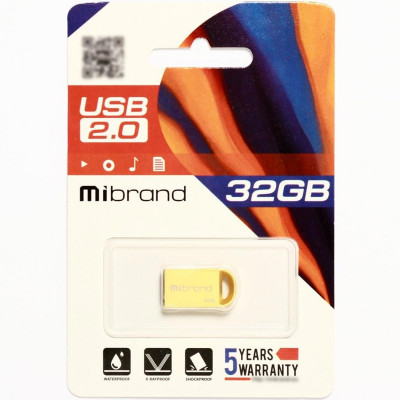Flash Mibrand USB 2.0 Lynx 32Gb Gold - зображення 2
