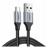 Кабель UGREEN US288 USB-A 2.0 to USB-C Cable Nickel Plating Aluminum Braid 1m (Black) (UGR-60126)  - фото № 2