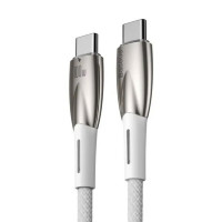 Кабель Baseus Glimmer Series Fast Charging Data Cable Type-C to Type-C 100W 1m White (Колір 7068) - фото № 6